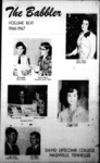 The Babbler Volume 46 (1966-1967) by Lipscomb University, Elaine Daniel, Bill Gollnitz, Byron Nelson, Edwina Parnell, Kenny Barfield, Barbara Hargis, and Ken Slater