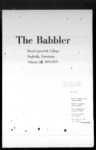 The Babbler Volume 54 (1974-1975) by Lipscomb University, Joy-Lyn Bagley Key, Marha Templeton, Larry Bumgardner, Charlotte Walker, and John Hovious III